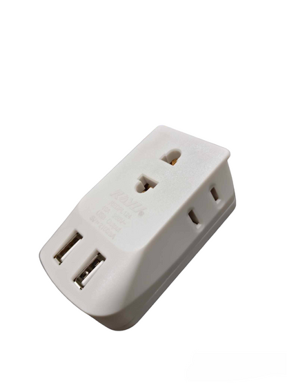 Royu Octopus Adapter with 2 USB Port travel converter for multiple device charging