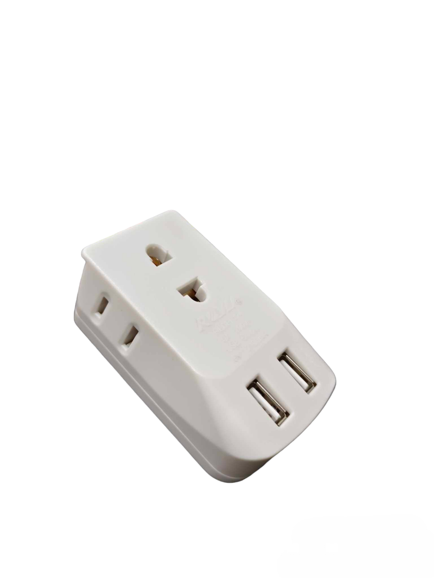 Royu Octopus Adapter with 2 USB Port white travel adapter and converter for multiple devices