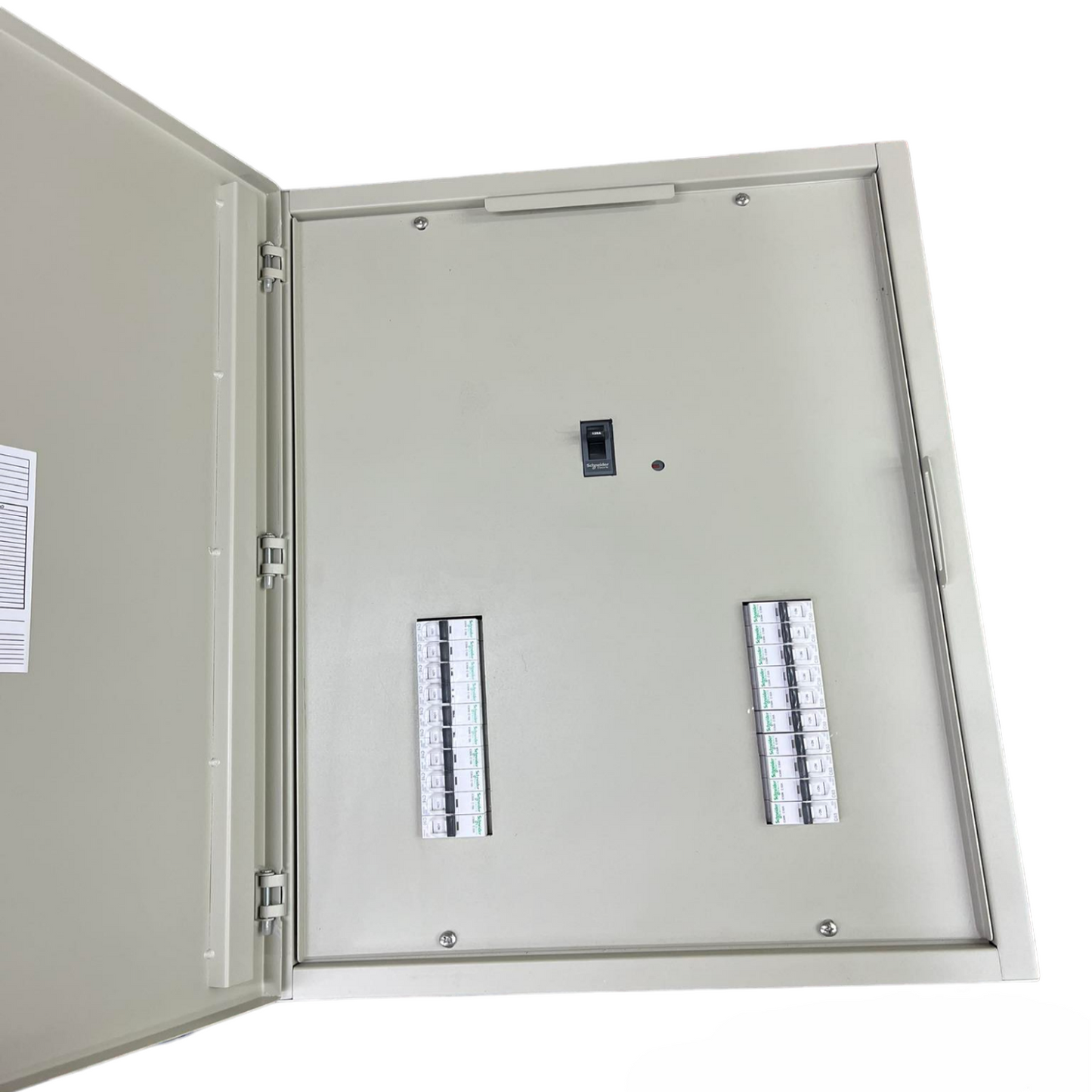 Schneider & Royu Panel Board 250A 3 Pole MCCB electrical distribution board with open metal enclosure