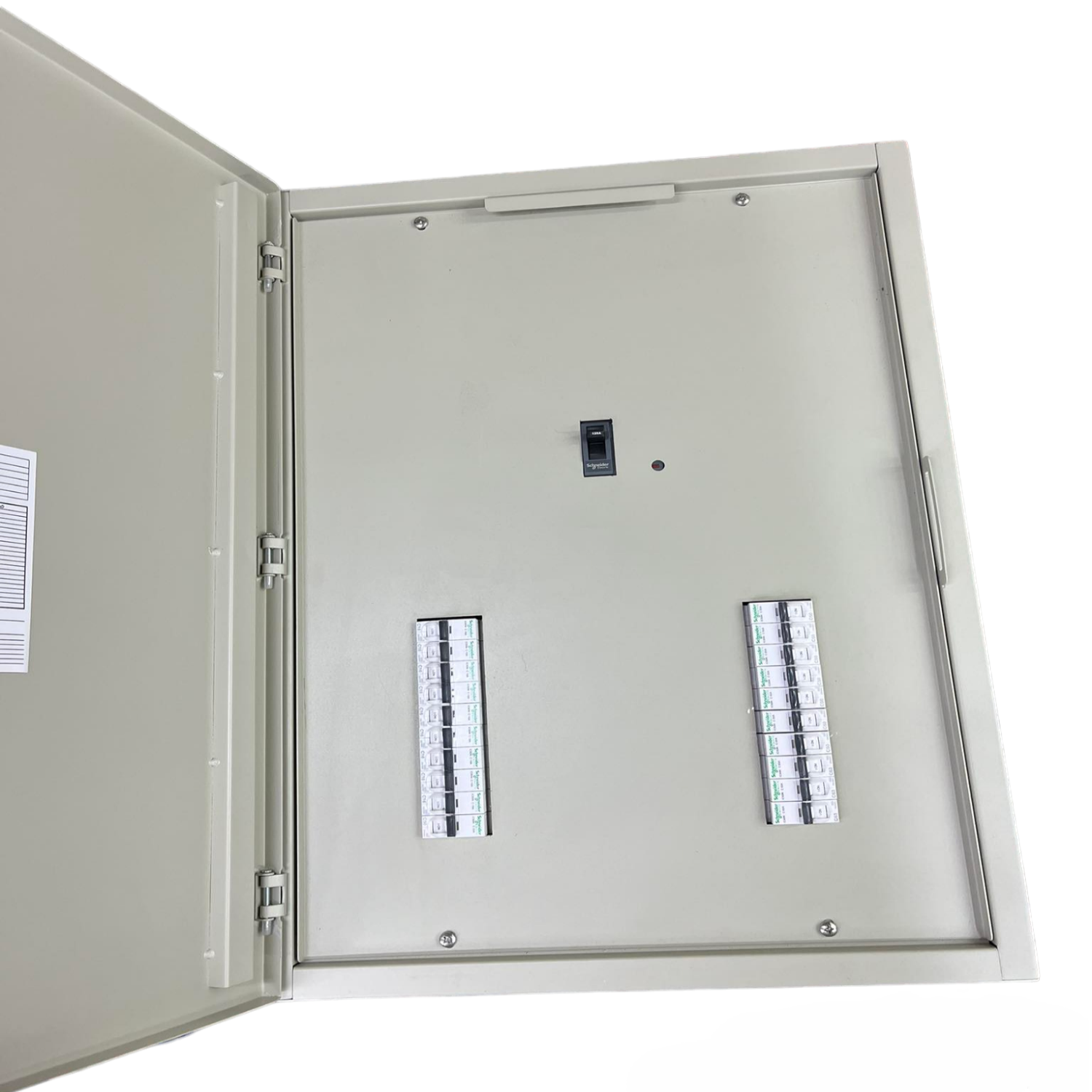 Schneider & Royu Panel Board 250A 3 Pole MCCB electrical distribution board with open metal enclosure