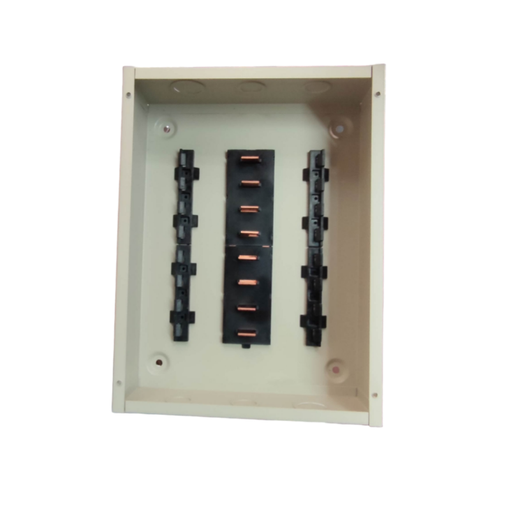 Royu Panel Board 4x4 8 Holes for 2 Pole Plug in electrical circuitry part in beige casing