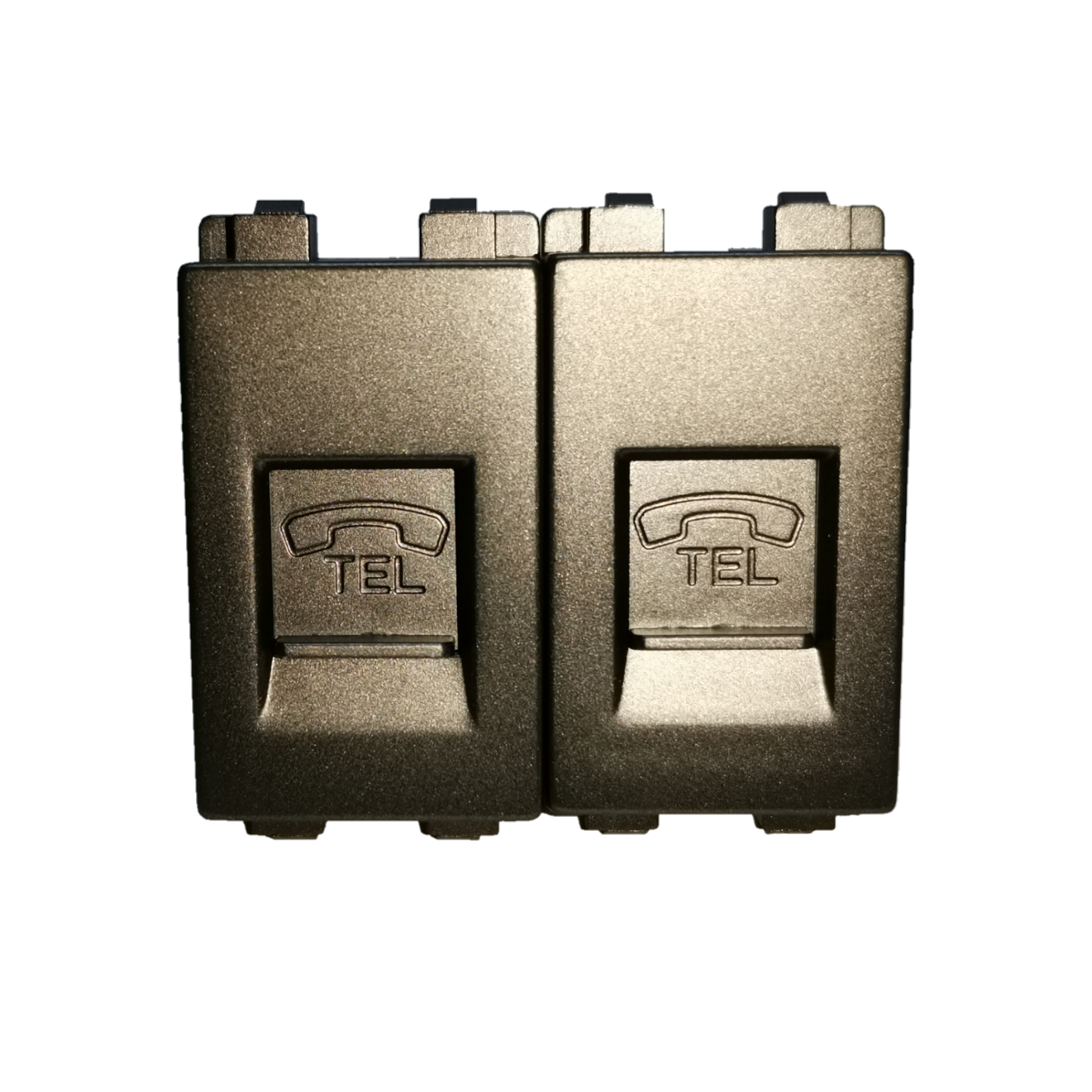 Royu Telephone Outlet Dark Gray dual port telephone wall socket for wired phone connections