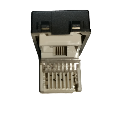 Royu Telephone Outlet Dark Gray with open RJ11 connector for telephone wiring and connections
