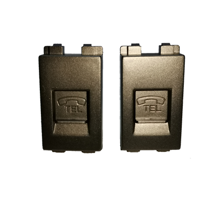 Royu Telephone Outlet Dark Gray pair with TEL phone icon for wall-mounted telephone connections