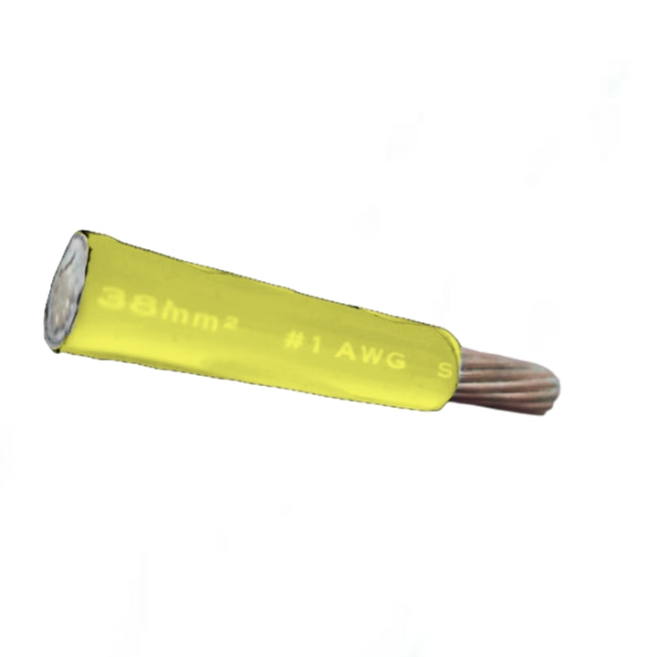 Royu THHN 1 AWG wire yellow, ideal for electrical applications with durable insulation
