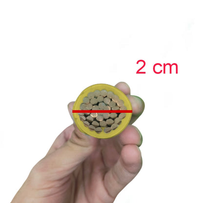 Close-up of Royu THHN 150mm stranded wire showing cross-section and detailed construction