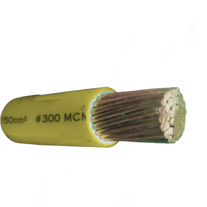 Royu THHN 150mm stranded wire with a bright yellow insulation for electrical applications