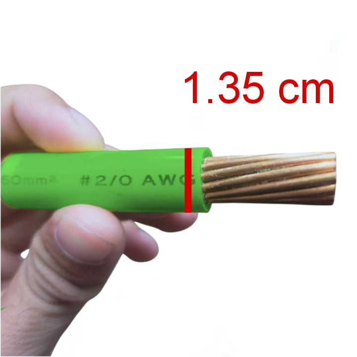 Royu THHN wire 60mm green with copper strands, ideal for construction and electrical projects