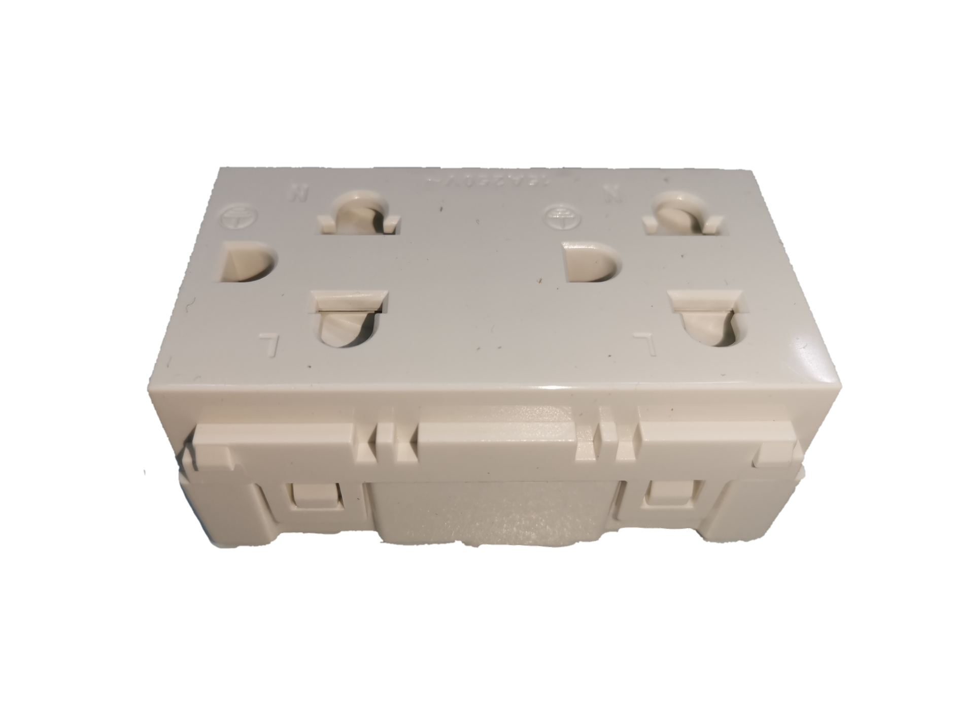 Royu Universal Duplex Outlet with Shutter white dual power socket for safe electrical connections