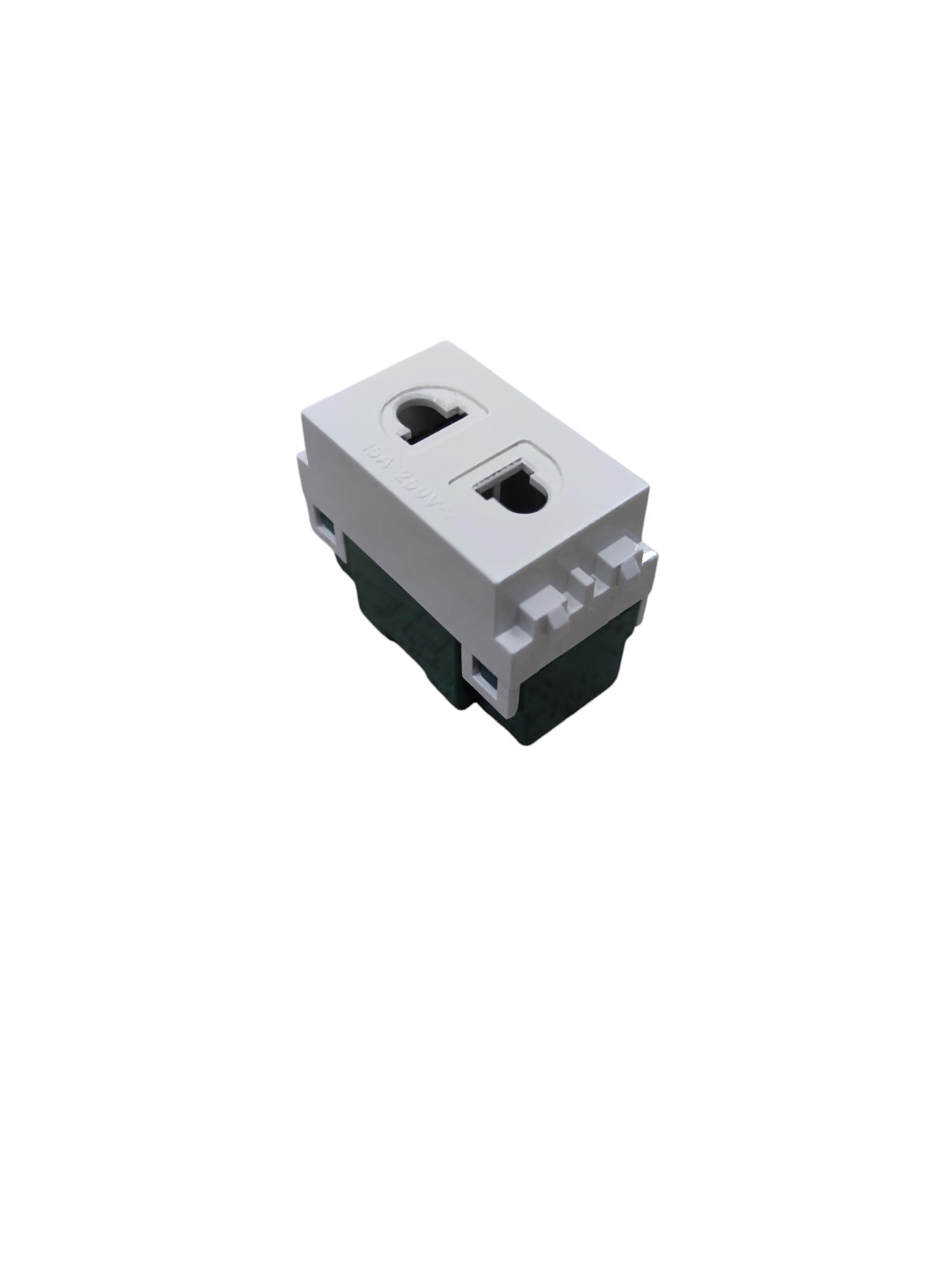 Royu universal outlet 15A 220V white power socket with dual plug points for electrical connections