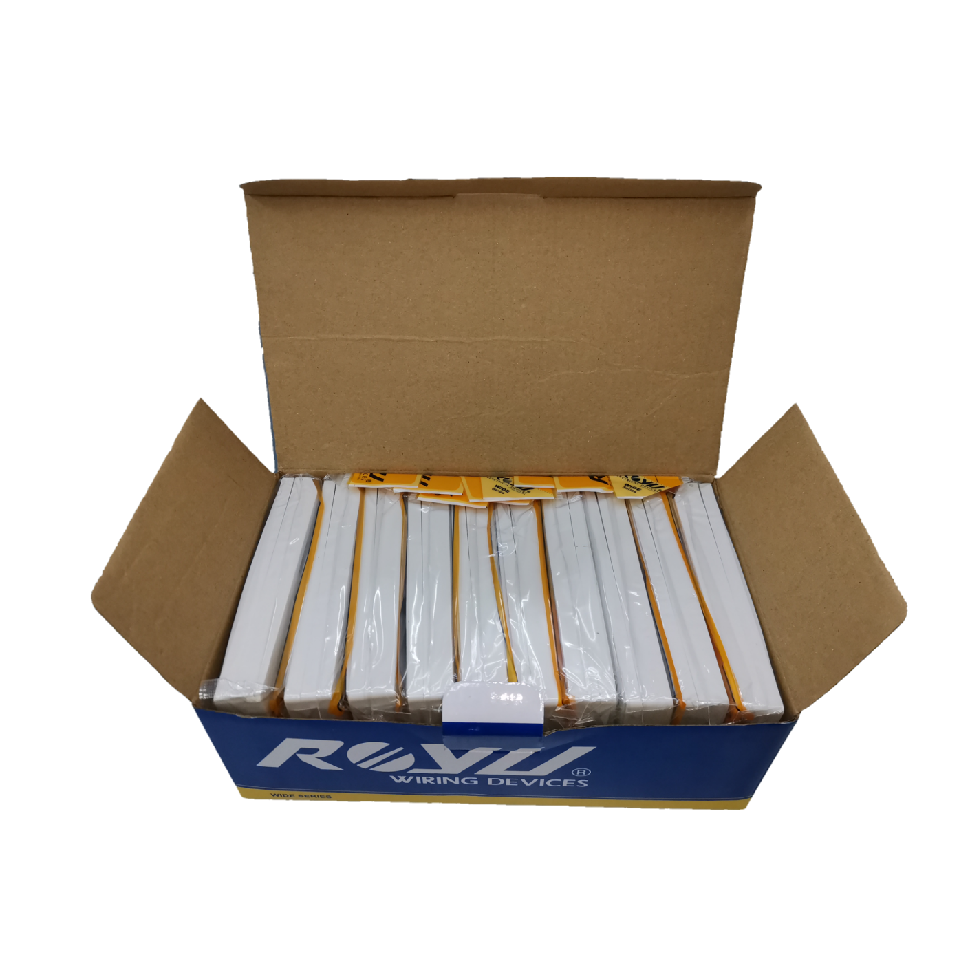 Box of Royu Weatherproof Plate Cover packaging for power points switches and plugs