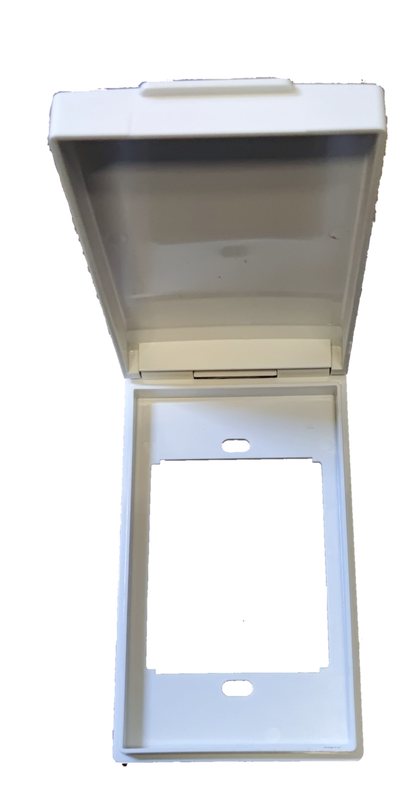 Royu weatherproof plate RWP6 white electrical component with hinged cover for outdoor use