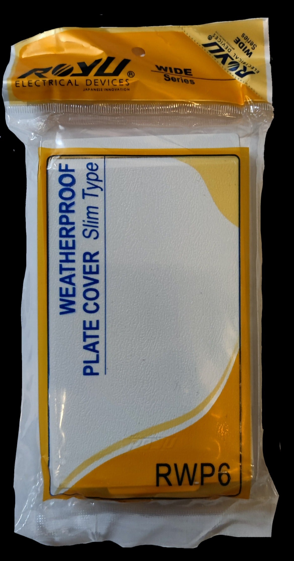 Royu weatherproof plate RWP6 slim type electrical cover part in sealed packaging