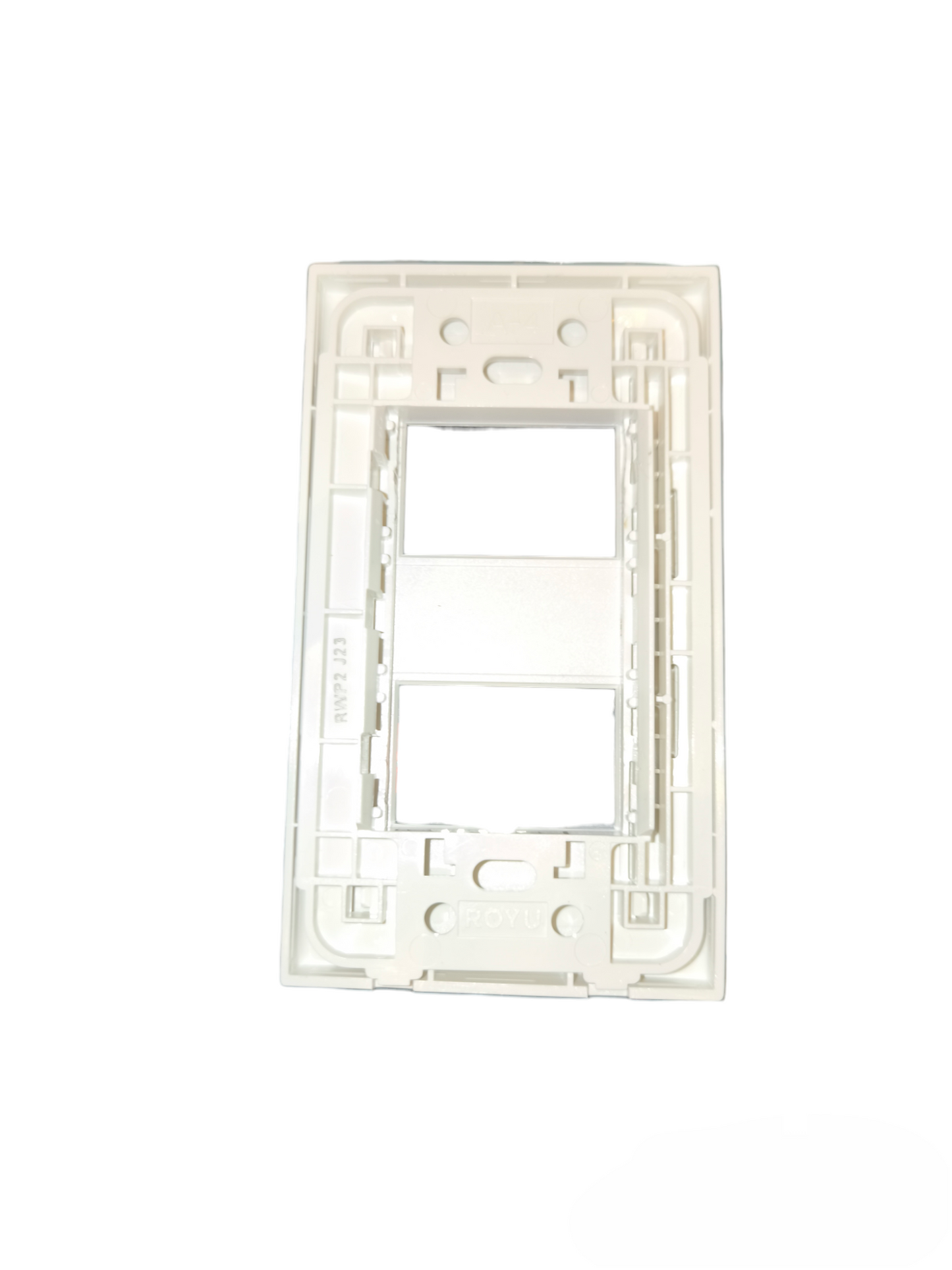 White Royu wide series plate cover for power points switches and plugs