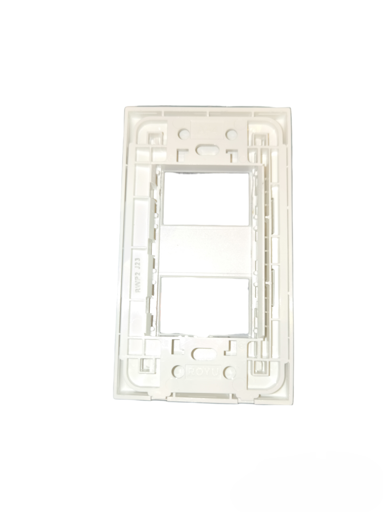 White Royu wide series plate cover for power points switches and plugs