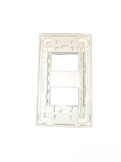 White Royu wide series plate cover for power points switches and plugs