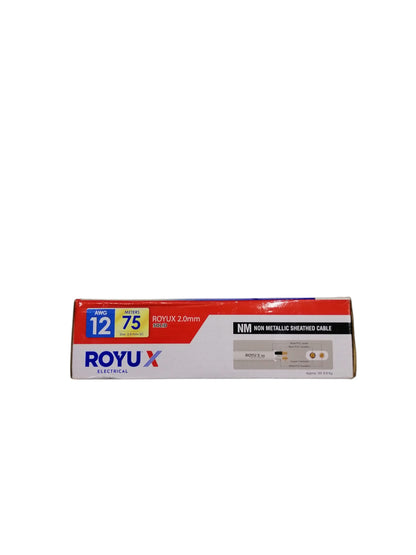 Royu AWG 12 2C duplex solid wire in packaging designed for electrical applications