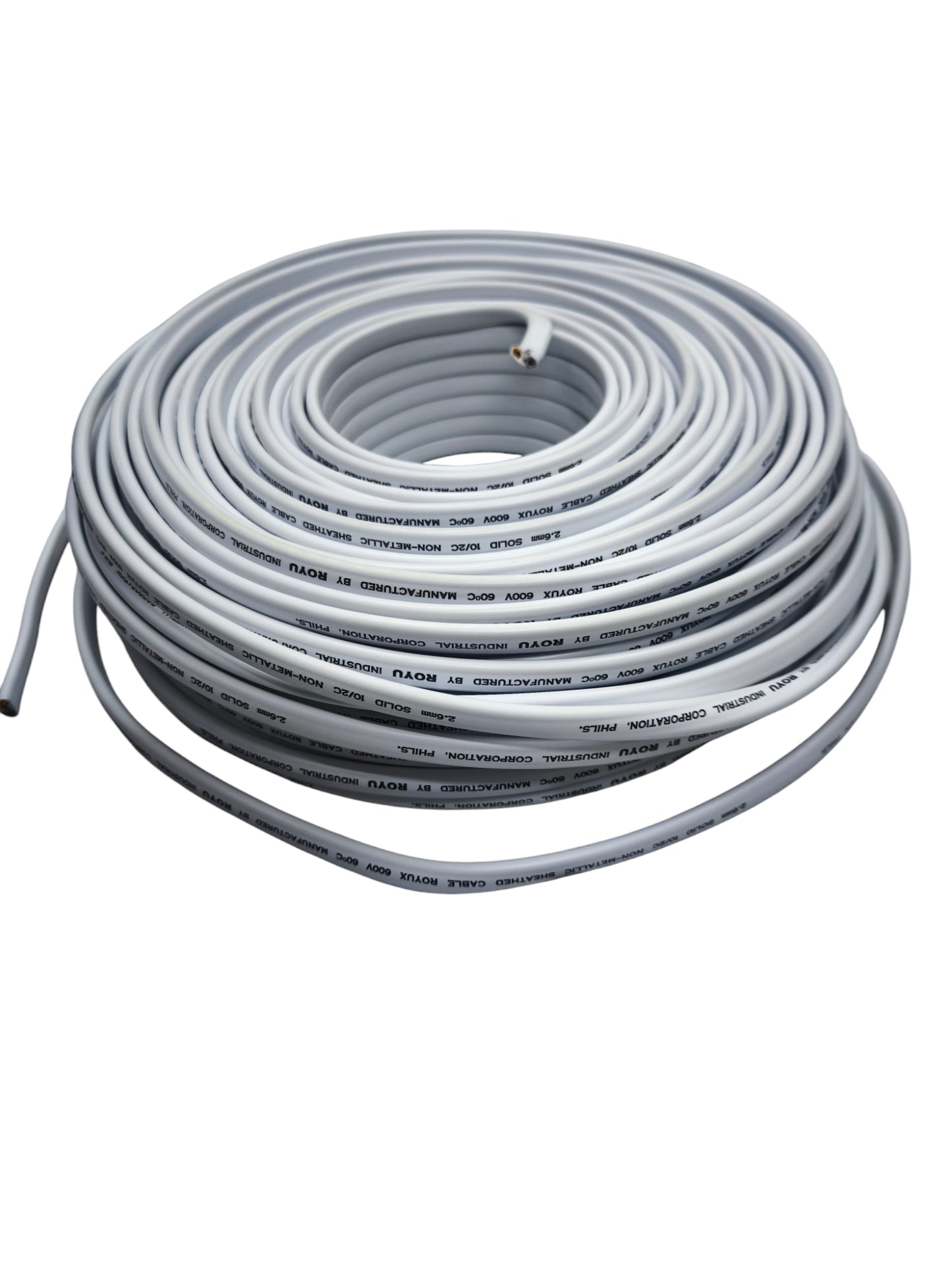 Royu Romex Cable AWG 10 Solid Wire in flexible white design for reliable electrical installations