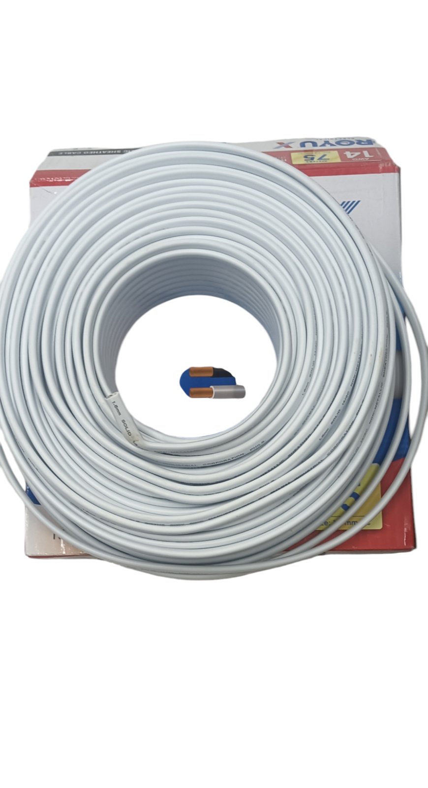 Royu Romex Cable Duplex Flat Solid 2C 75 Meters with a durable design for electrical wiring needs
