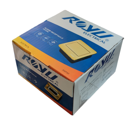 Royu Floor Outlet Fixture Gold For Wide Series power point switch box in packaging