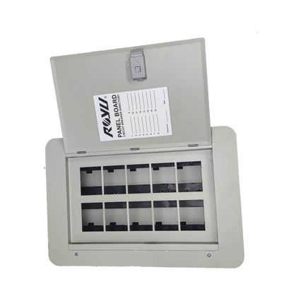 Royu Panel Board 5x5 10 Holes for 2 Pole Plug in electrical circuit board with open cover