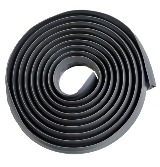Grippes Rubber Floor Molding 15 Feet Length rolled up for cable management and floor protection
