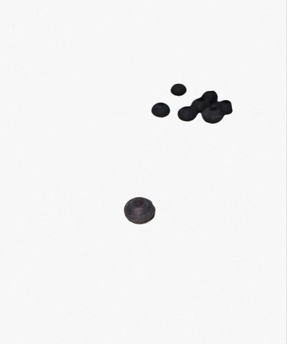 Black Rubber Gromet 1.5CM cable management pieces from China on white background