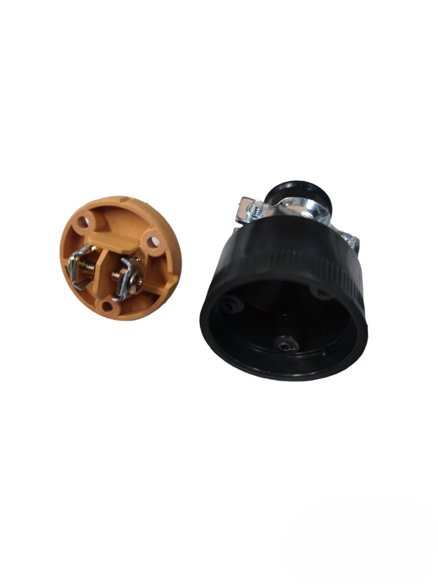 Royu Rubber Plug Flat Pin 15A 250V REDPL202 black and brown components for power points and switches