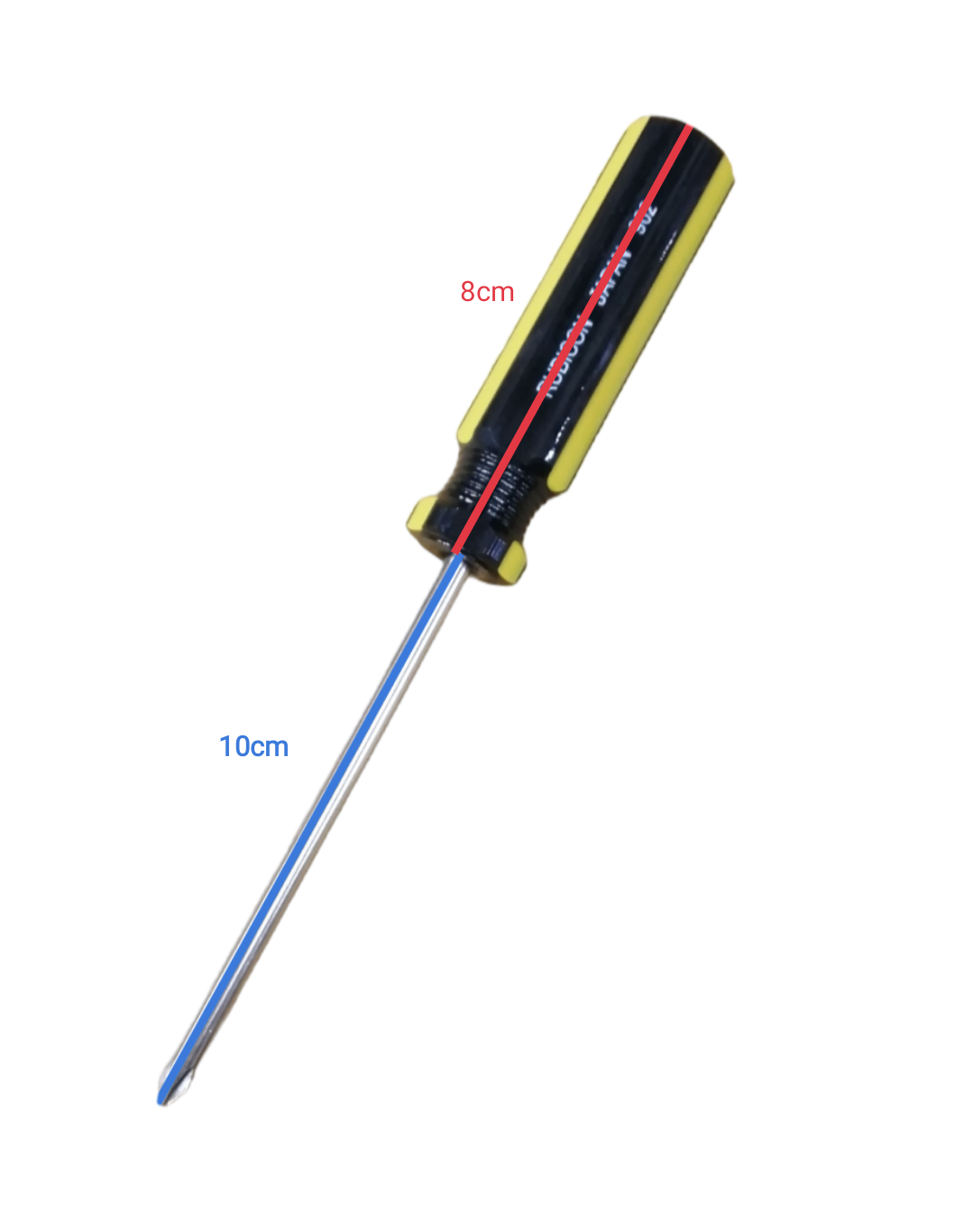 Rubicon 4 inch Phillips screwdriver with black and yellow handle for durable hand tool use