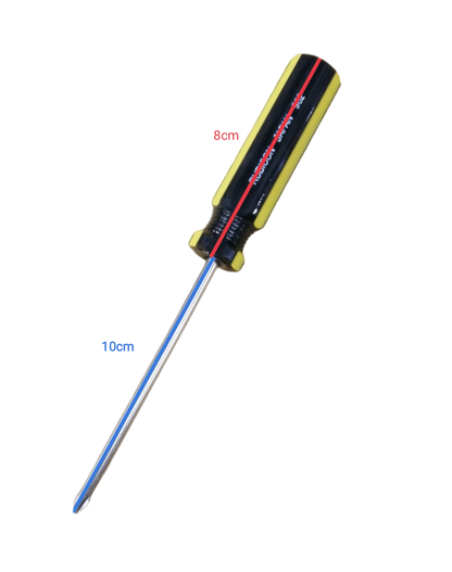 Rubicon 4 inch Phillips screwdriver with black and yellow handle for durable hand tool use