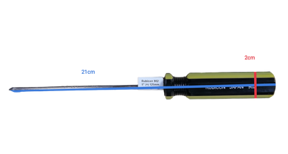 5 inch Philips screwdriver Rubicon with black and yellow handle and long metal shaft
