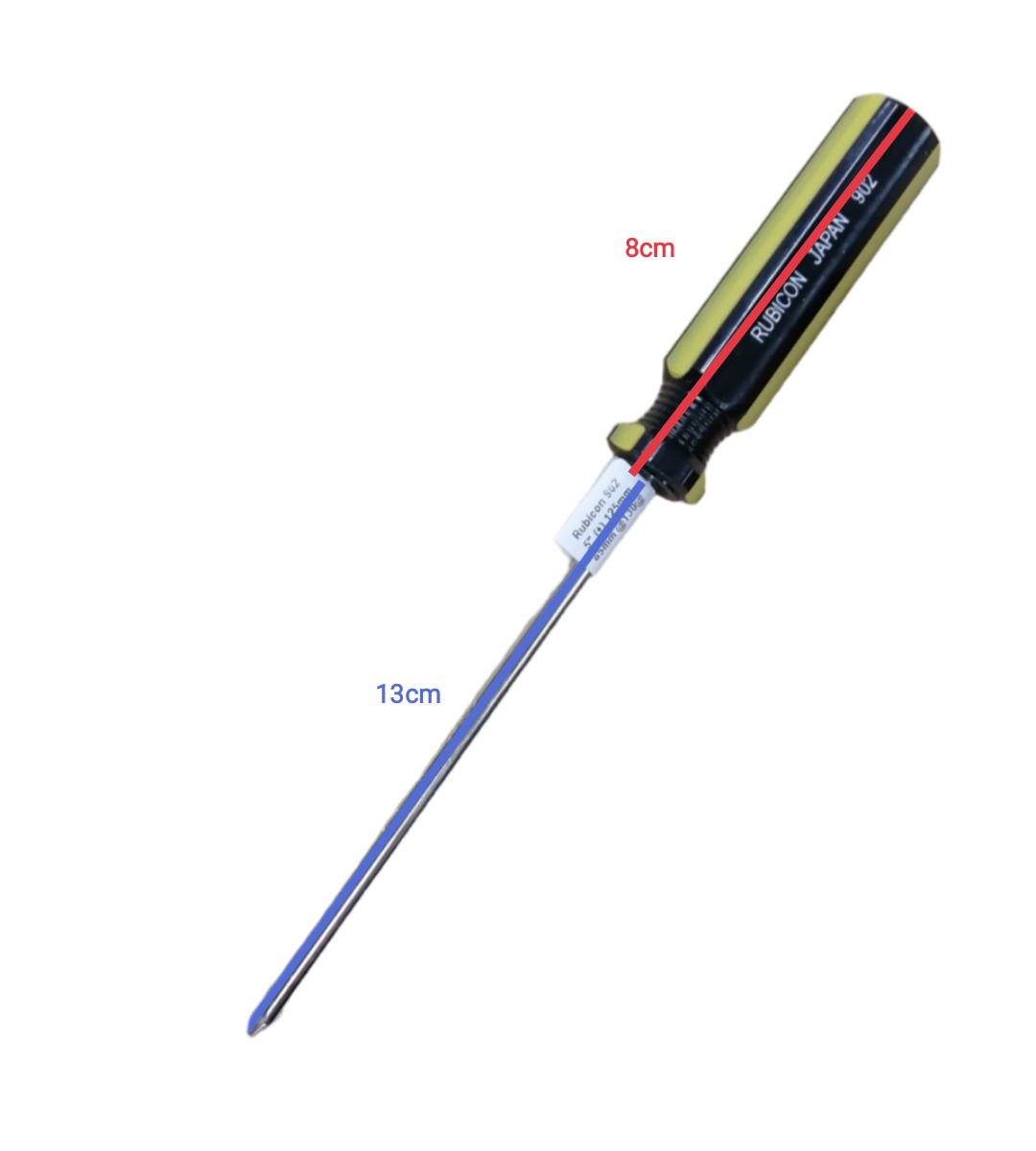 5 inch Philips screwdriver Rubicon with black and yellow handle for precise hand tool use