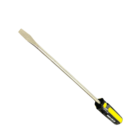Rubicon 8 Inch Flat Head Screw Driver 902 with metal shaft and black yellow handle