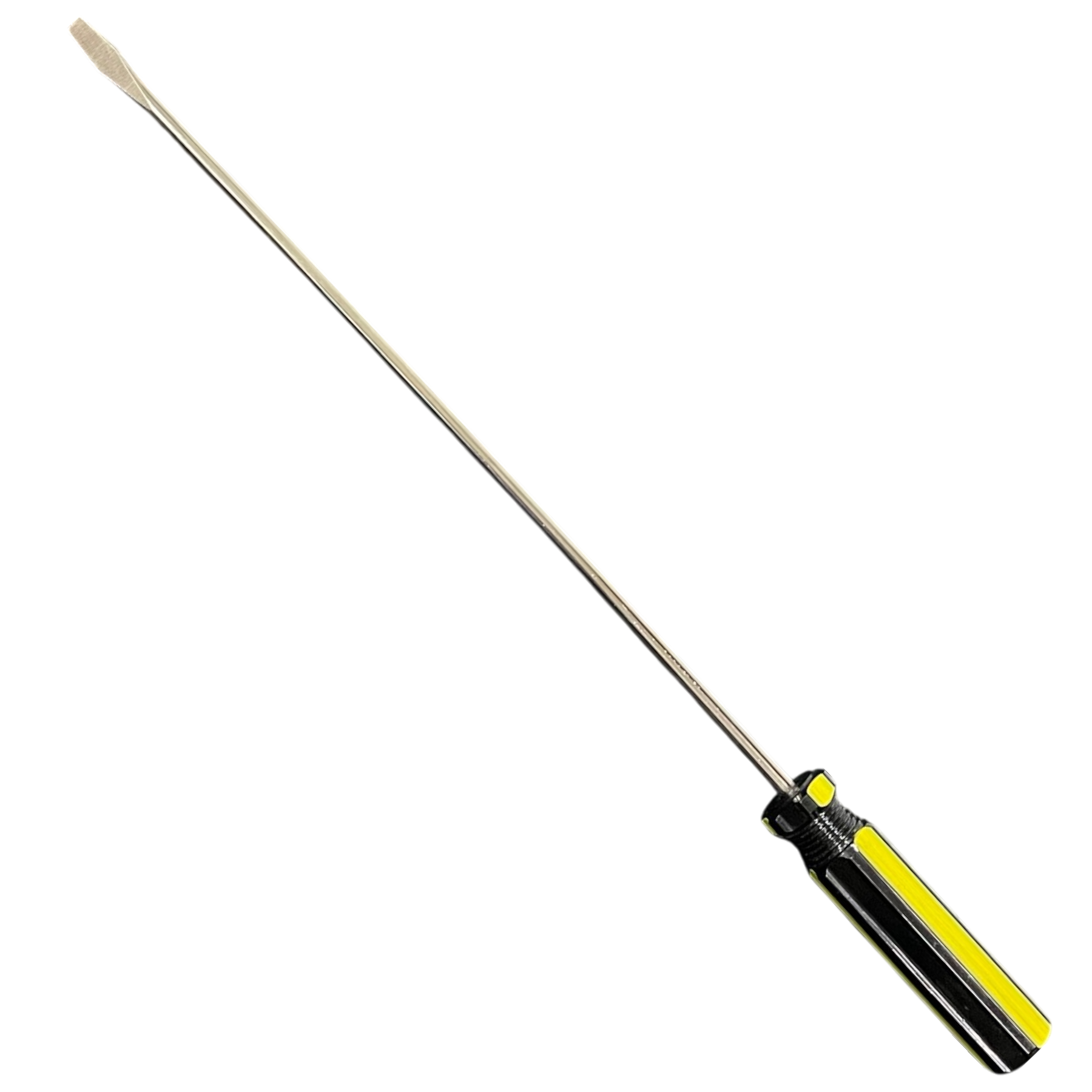 Rubicon 8 Inch Flat Head Screw Driver 902 with yellow and black handle for precise fastening