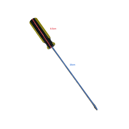 Rubicon 8 Inch Flat Head Screw Driver 902 with black and yellow handle and metal shaft