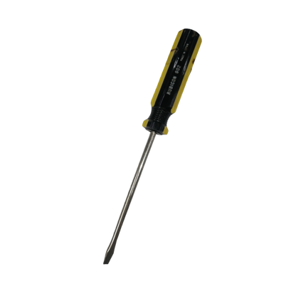 Rubicon Flat Head Screw Driver 902 100mm with black and yellow handle for hand tool use
