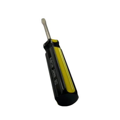 Rubicon Flat Head Screw Driver 902 75mm with black and yellow handle for precision work