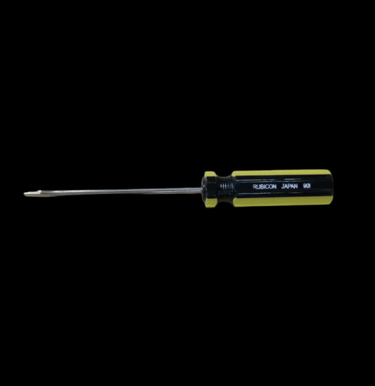Rubicon Flat Screw Driver 901 75mm with black and yellow handle for precise fastening tasks