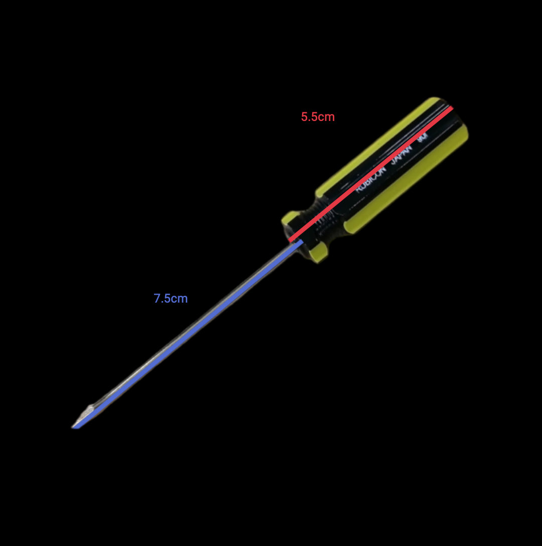 Rubicon Flat Screw Driver 901 75mm with black and yellow handle for precise hand tool use