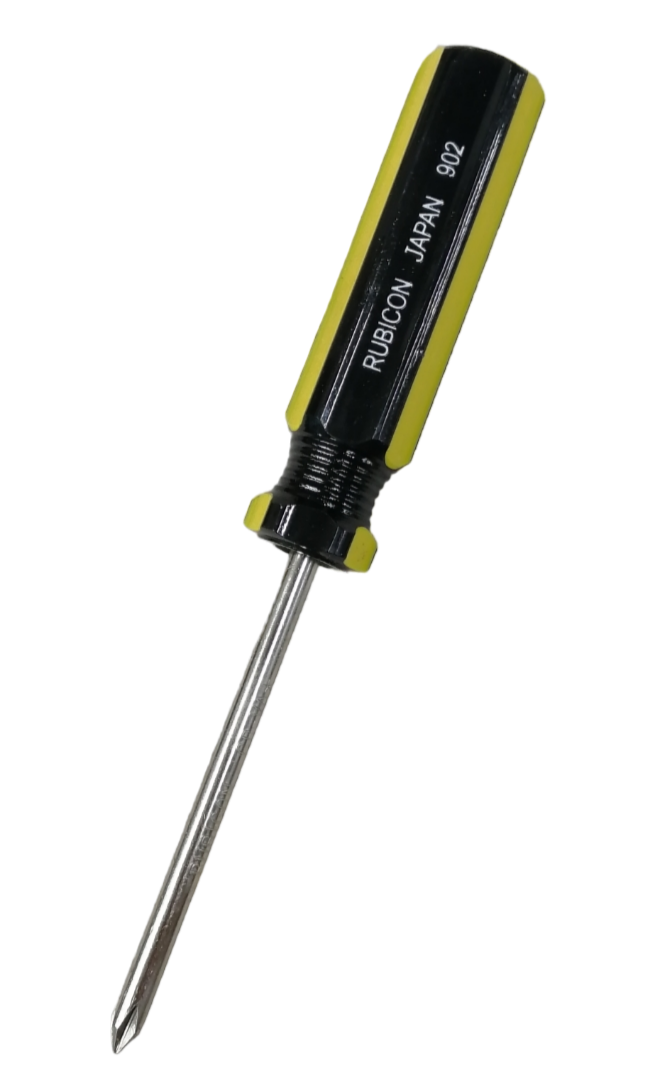 Rubicon industrial Philip screwdriver 5mm shaft with black and yellow ergonomic handle