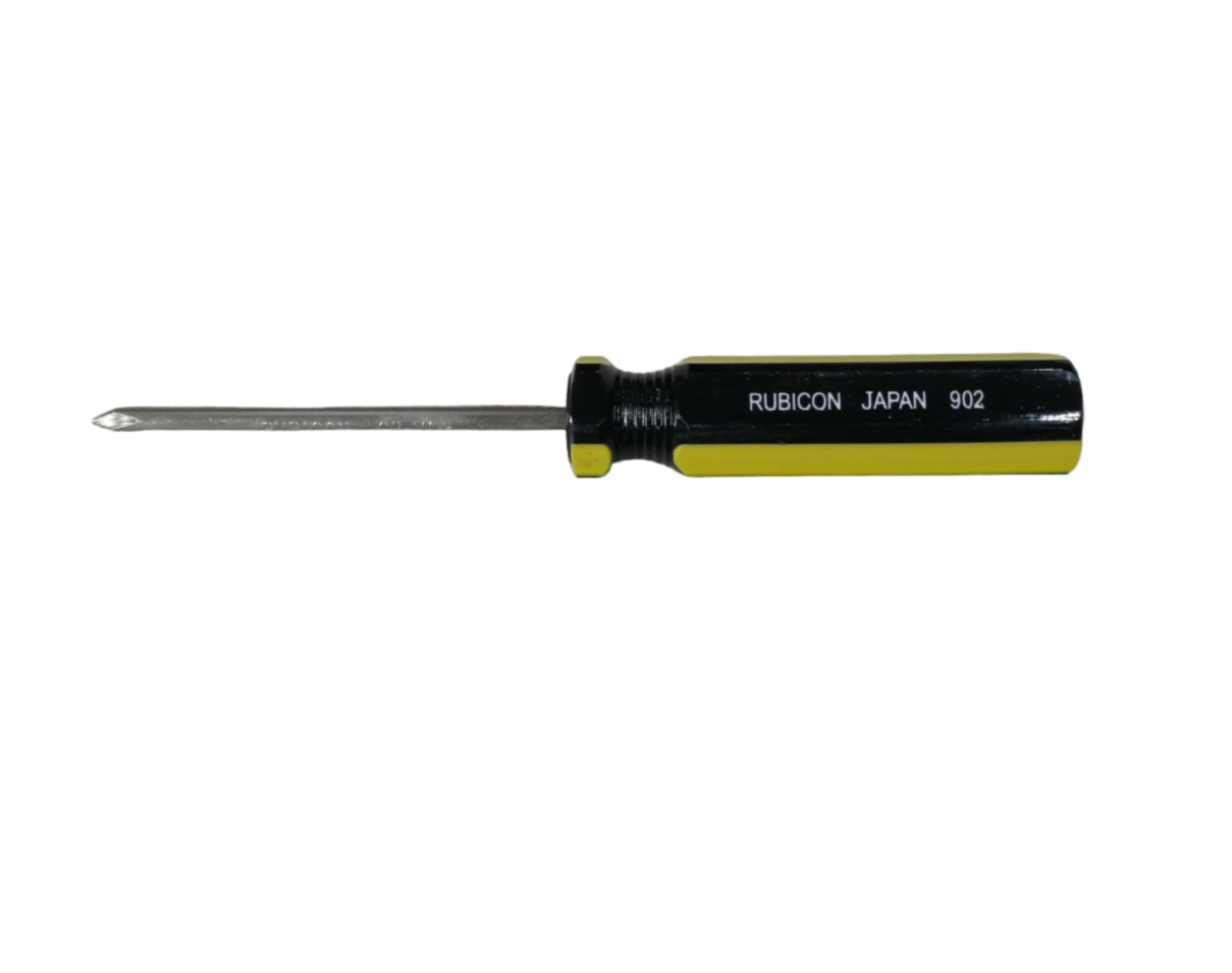 Rubicon industrial Philip screwdriver 5mm shaft with black and yellow handle for precise fastening