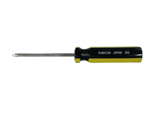 Rubicon industrial Philip screwdriver 5mm shaft with black and yellow handle for precise fastening