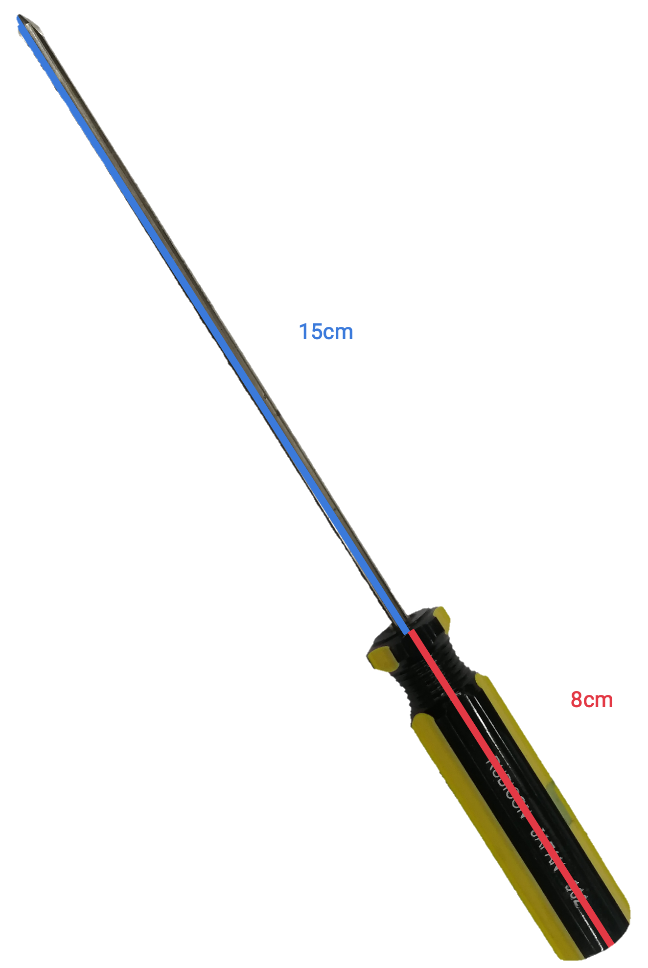Rubicon Philip Screw Driver 902 150mm with black and yellow handle and long metal shaft