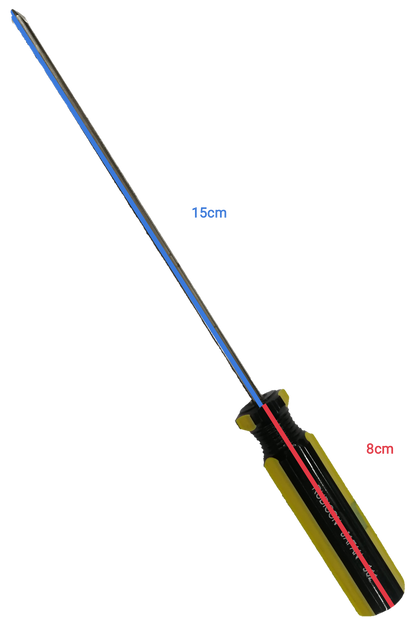 Rubicon Philip Screw Driver 902 150mm with black and yellow handle and long metal shaft