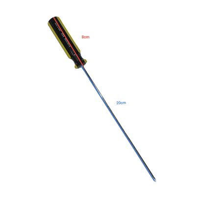 Rubicon Philip Screw Driver 902 200mm-5mm with black and yellow ergonomic handle and long metal shaft