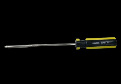 Rubicon Philip Screw Driver 907 150mm with black and yellow handle and long metal shaft