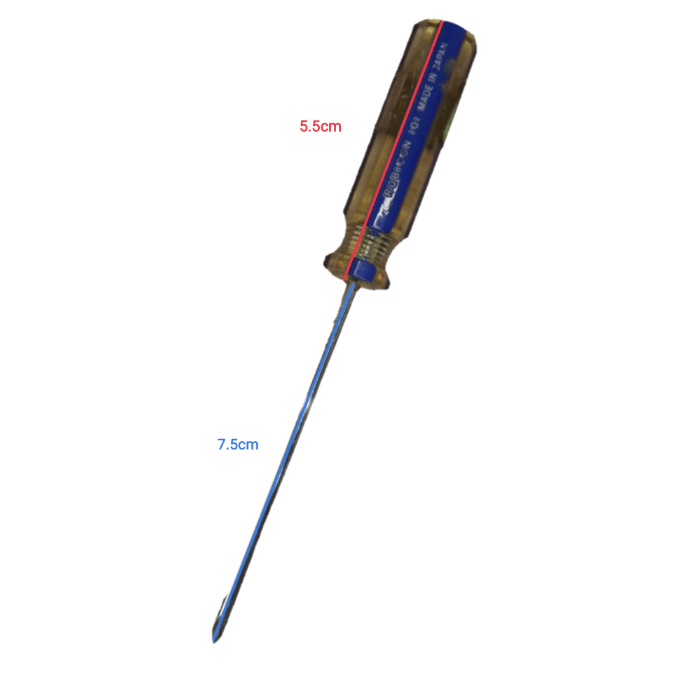 Screw Driver Made in Japan Rubicon with a 7.5cm long shaft and ergonomic handle