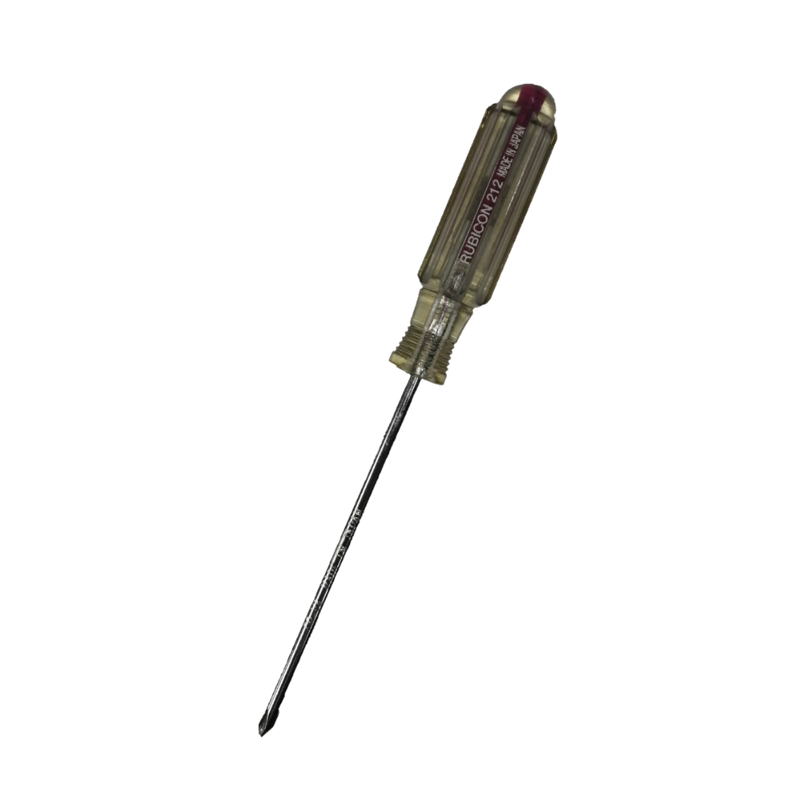 Rubicon Philip Screw Driver Rainbow 212 100mm with transparent handle and metal shaft