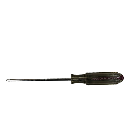 Rubicon Philip Screw Driver Rainbow 212 100mm with clear handle and metal shaft for precision tasks
