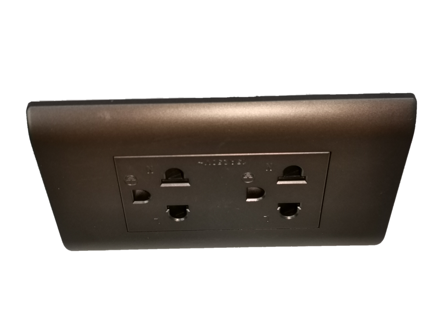 Royu Outlet with Ground Dark Gray double socket power point for secure electrical connections
